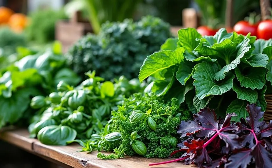 leafy green vegetables
