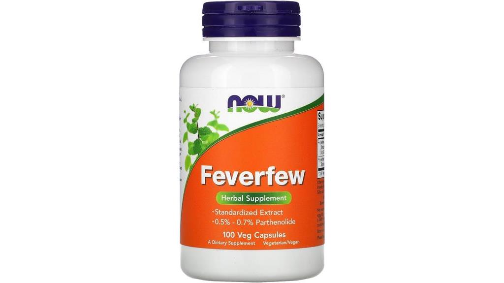 now foods feverfew capsules review